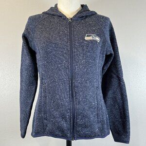 NFL Team Apparel Womens Heather Blue Seattle Seahawks Full Zip Jacket Size Small